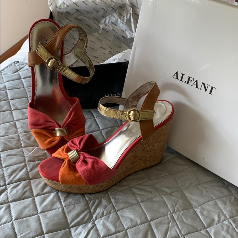 Alfani cork wedge sandals